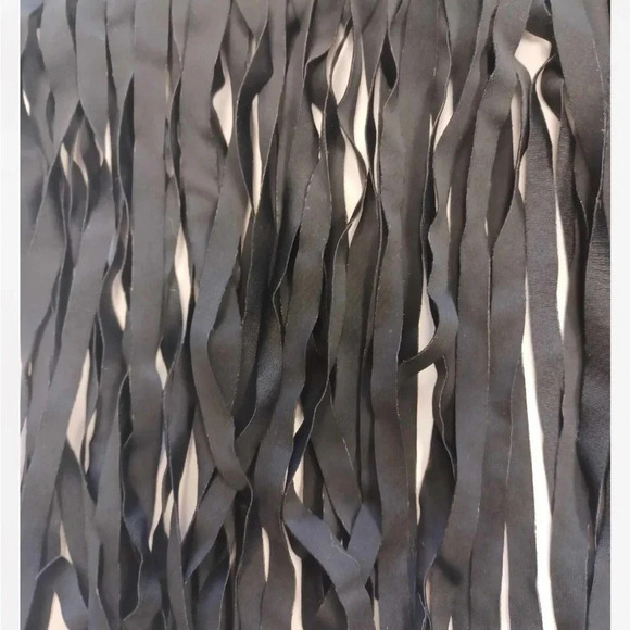 Apollo Swim  Black Fringe Bikini Top Size Medium - Picture 8 of 8